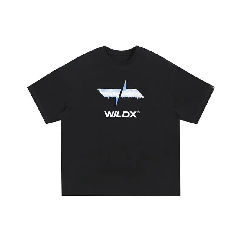 WILDX Summer Basic LOGO Short Sleeved T Shirts Unisex-43