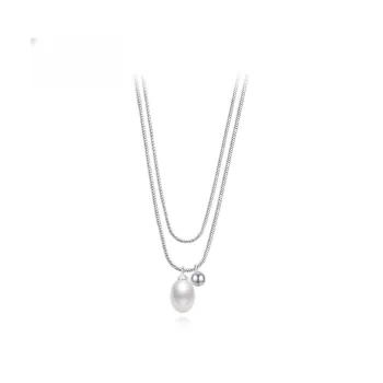 Di Su Xing 925 Silver Pearls Necklaces Women's