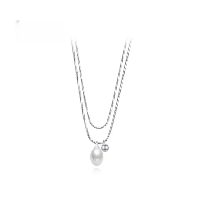 Di Su Xing 925 Silver Pearls Necklaces Women's-0