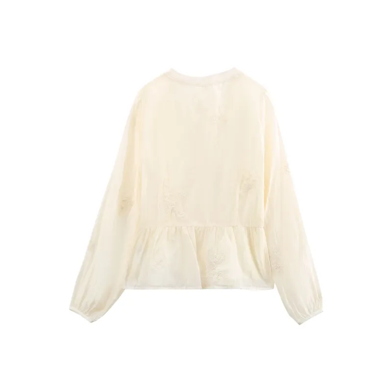 A Paradise For Awakening Shirt Women's Beige-1