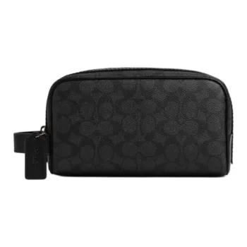 COACH Coated Canvas Storage Bag Small Size Men's Black