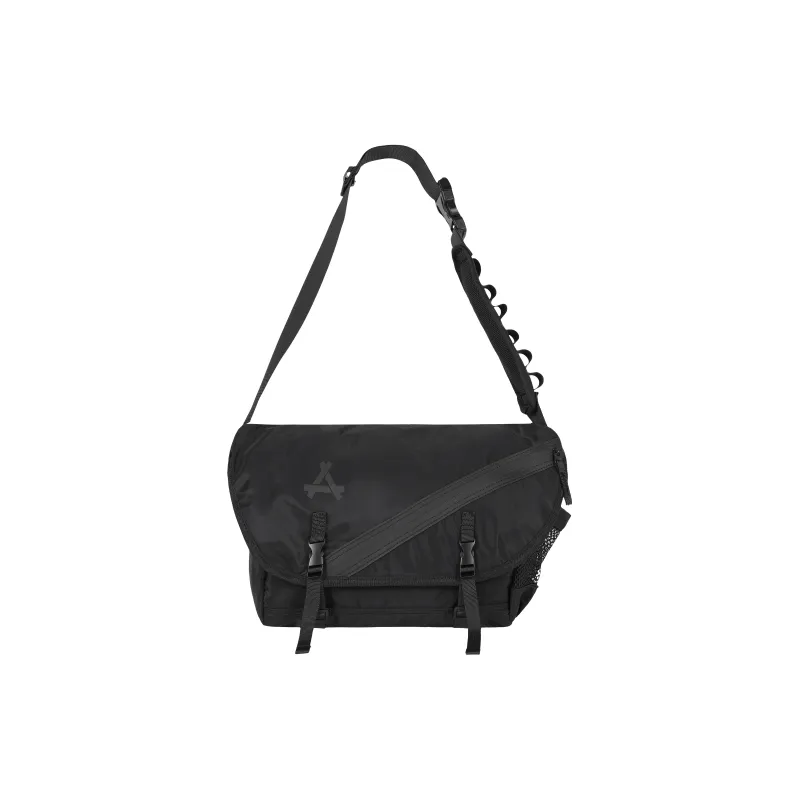 KONADCT Nylon Messenger Bag, Crossbody Bag Small Size Unisex Black-1