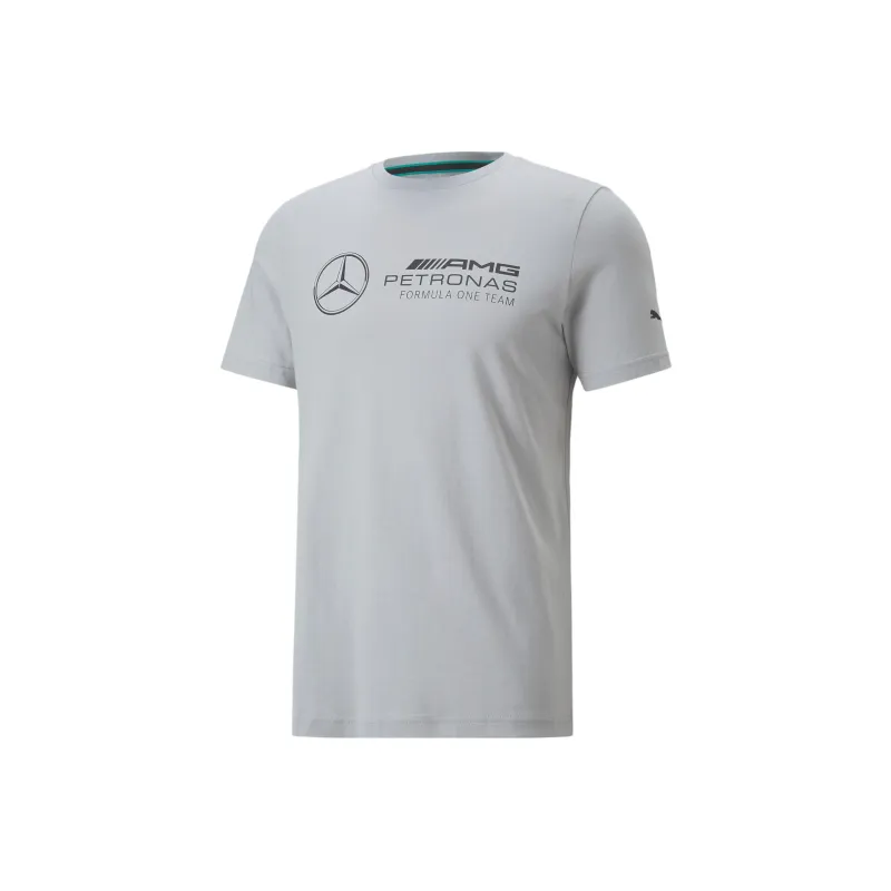 PUMA x Mercedes Benz Collaboration Motorsport F1 Essentials Logo T Shirt Men's Gray-0