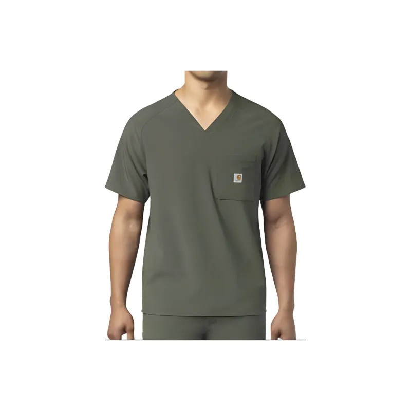 Carhartt C16110 FORCE CROSS-FLEX CHEST POCKET V-NECK SCRUB TOP T-Shirt Regular Men's-0