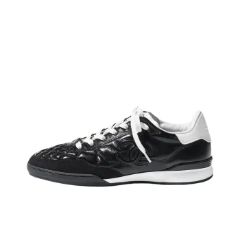 CHANEL 25S German Army Trainers Low Top Casual Shoes Women's Black