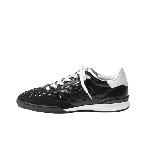 CHANEL 25S German Army Trainers Low Top Casual Shoes Women's Black