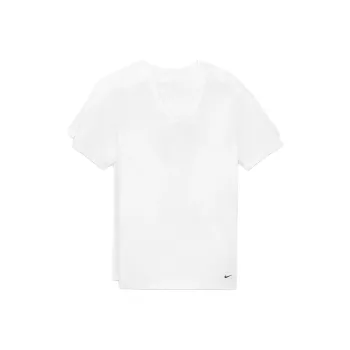 Nike Slim Fit V Neck Undershirt T Shirt Men's 2 Pack White