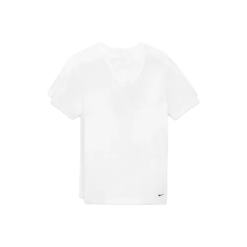nike carbon Slim Fit V Neck Undershirt T Shirt Men's 2 Pack White