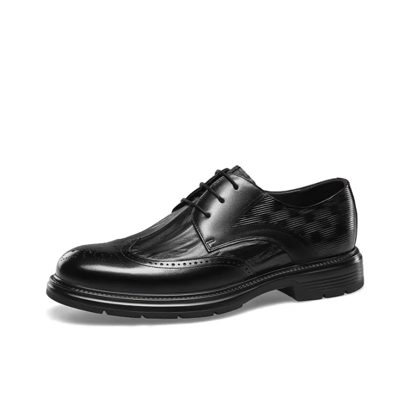 KANGNAI Dress Shoes Men Black/Brown-1