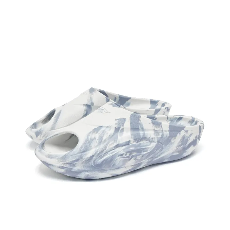 QIAODAN FE Slippers Abrasion Resistant Slip Resistant Quick Dry Slide Slippers Men's White Gray-2