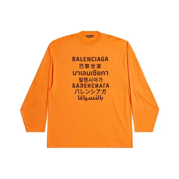 Balenciaga Languages Longsleeve T Shirt-0