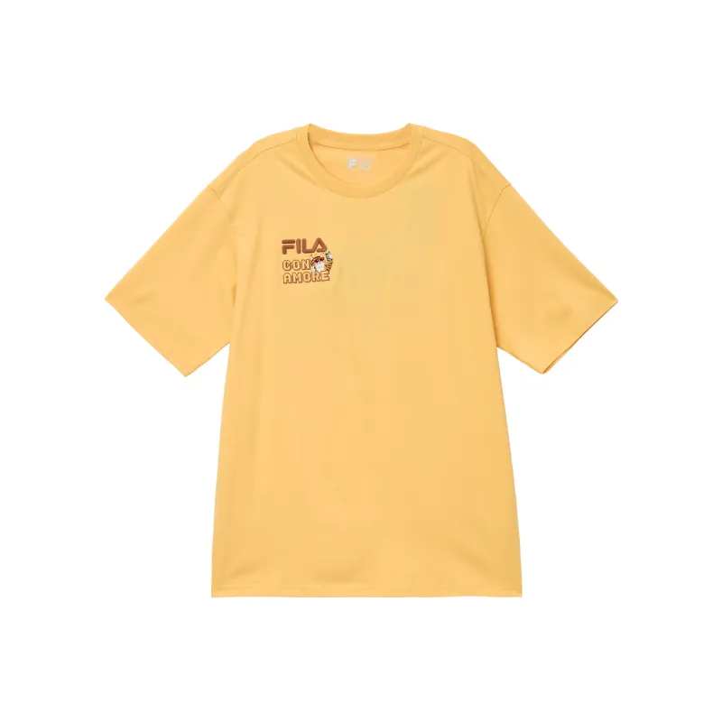 FILA T Shirt Unisex Wheat Wave Yellow-0