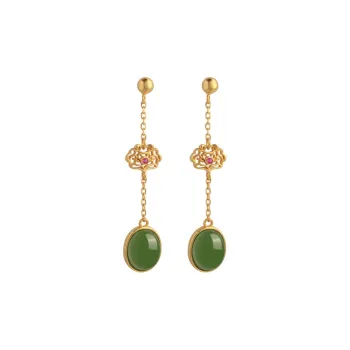 HENGTAIZHUBAO Earrings Jasper Women's
