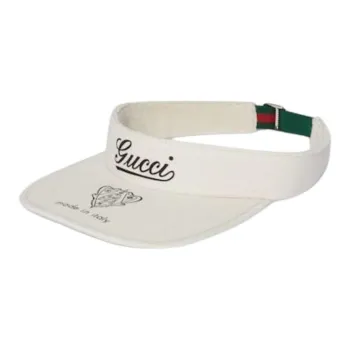 GUCCI 100% Cotton Sun Protection Hats Men's White