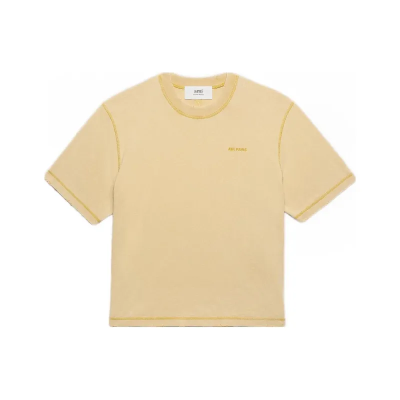 AMIPARIS Ami De Coeur Logo embroidered Cotton T shirt-0
