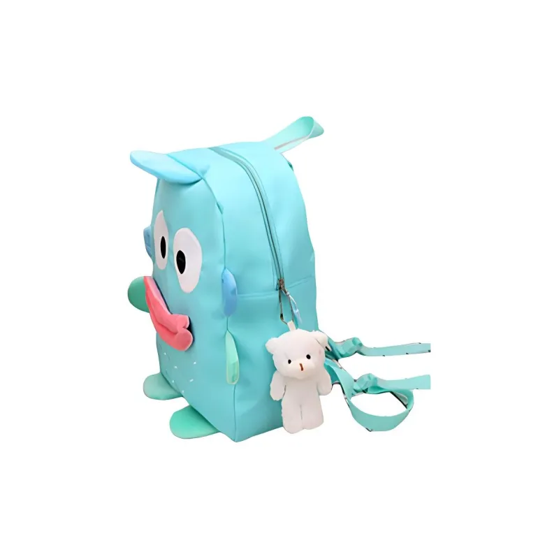 Parker Bear Nylon Backpack Unisex Blue-4
