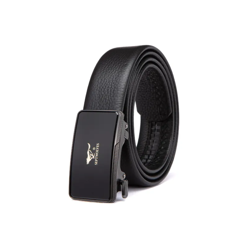 SEPTWOLVES Top Grain Cow Leather Belts Men's Width  3.5cm-0