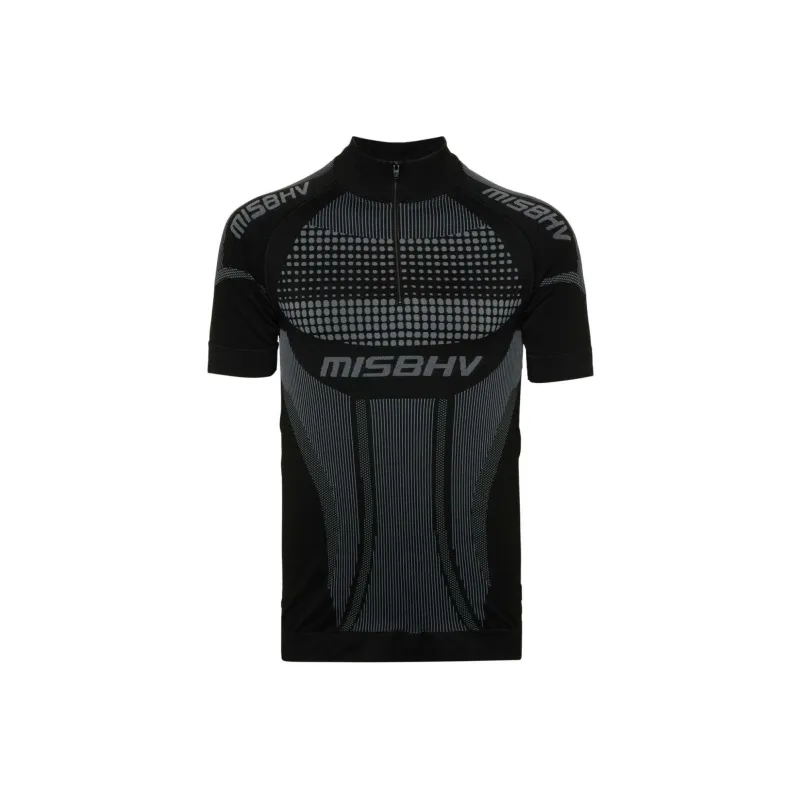 Misbhv Sport Europa Quarter-Zipped Knitted T-Shirt-0