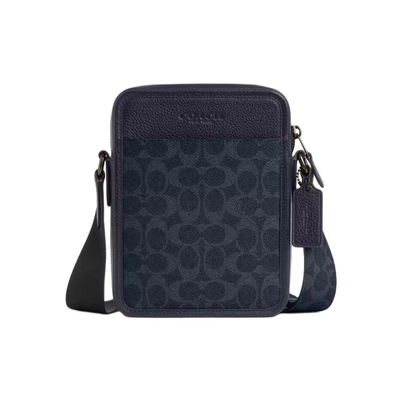 COACH Sullivan Canvas Crossbody Bag, Shoulder Bag Trumpets Men's Blue-0