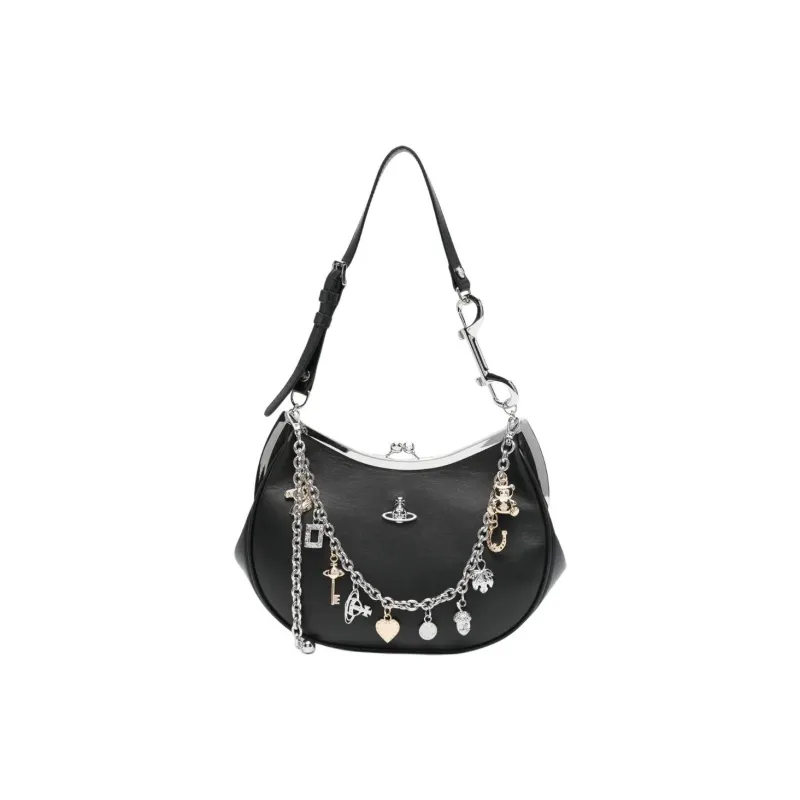 Vivienne Westwood Calfskin Shoulder Bag Women's Black-0