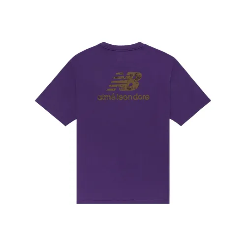 New Balance X Verde LEON DORE New Balance Co-brand T-Shirts Unisex Purple