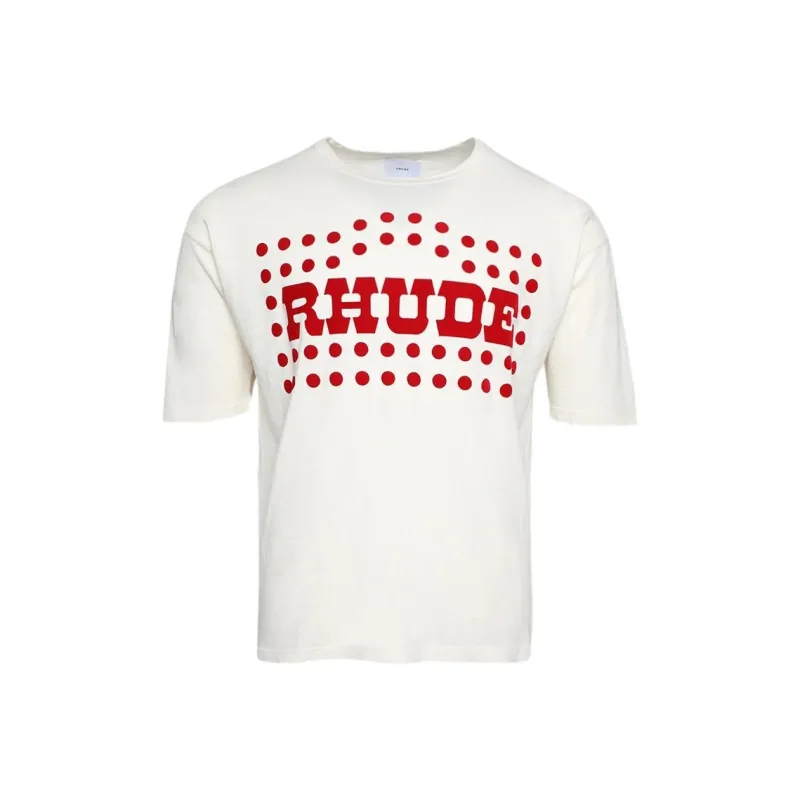 RHUDE Flocked Burnout T Shirt-0