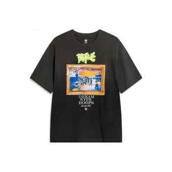 LiNing Badfive Drop Shoulder Sleeve T Shirt Unisex Raven Gradient