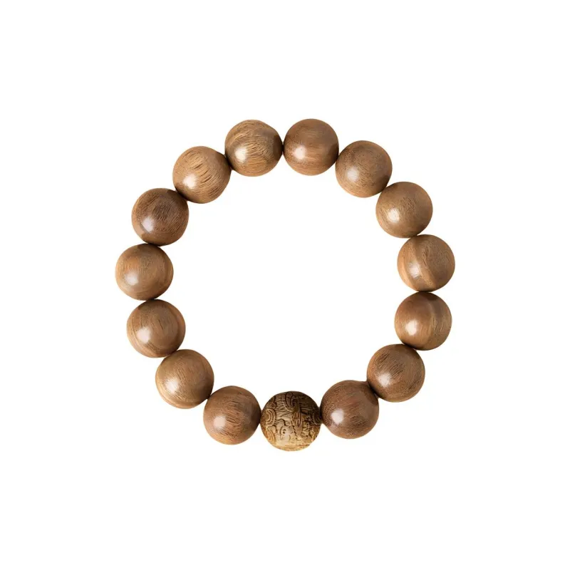 Yi Mingju Green Sandalwood Bracelets Unisex-13