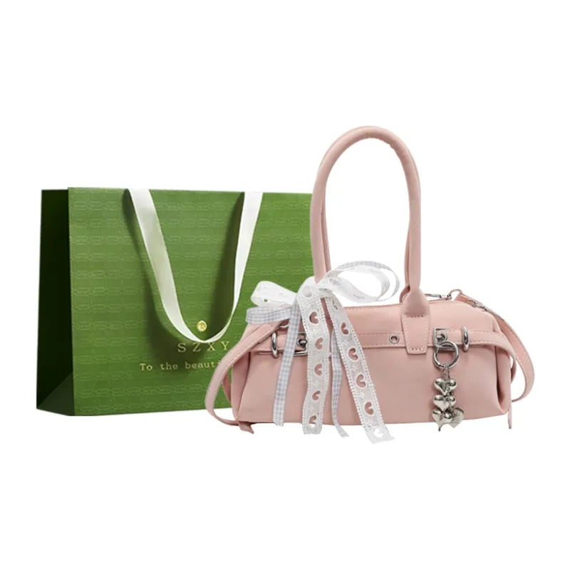 Three Ducklings PU Shoulder Bag Crossbody Bag Handbag Regular Women's Ecru/Blue/Pink/Black-8