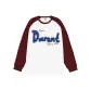 White Body with Burgundy Sleeves