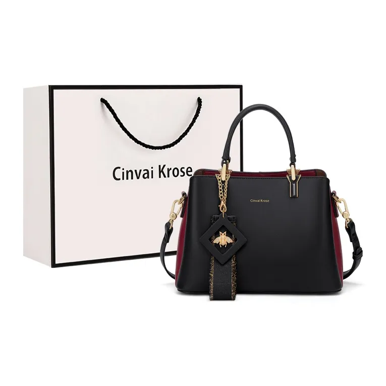 Simvay Clos Cow Leather With Synthetic Leather Handbag Crossbody Bag Mom Bag Tote Bag Medium Size Women's-0