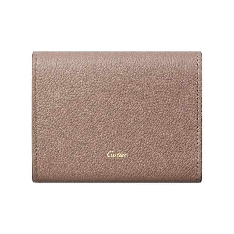 CARTIER PANTHÈRE Calfskin Wallet Mini Unisex Clay-1