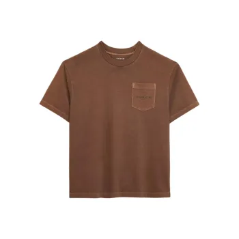 COACH Pocket T Shirt T-Shirt Men's Brown