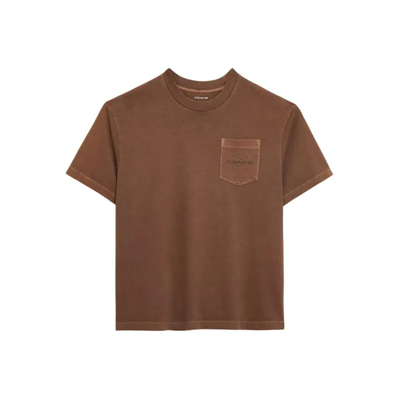 COACH Pocket T Shirt T-Shirt Men's Brown-0