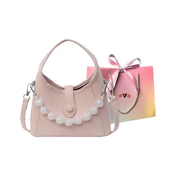 Yalu PU Shoulder Bag, Crossbody Bag, Handbag Women's Black/Ecru/Pink/Silver