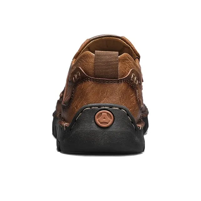 TOMAY Men's Casual Shoes Men Low Top Black/Dark Brown/Light Brown-4