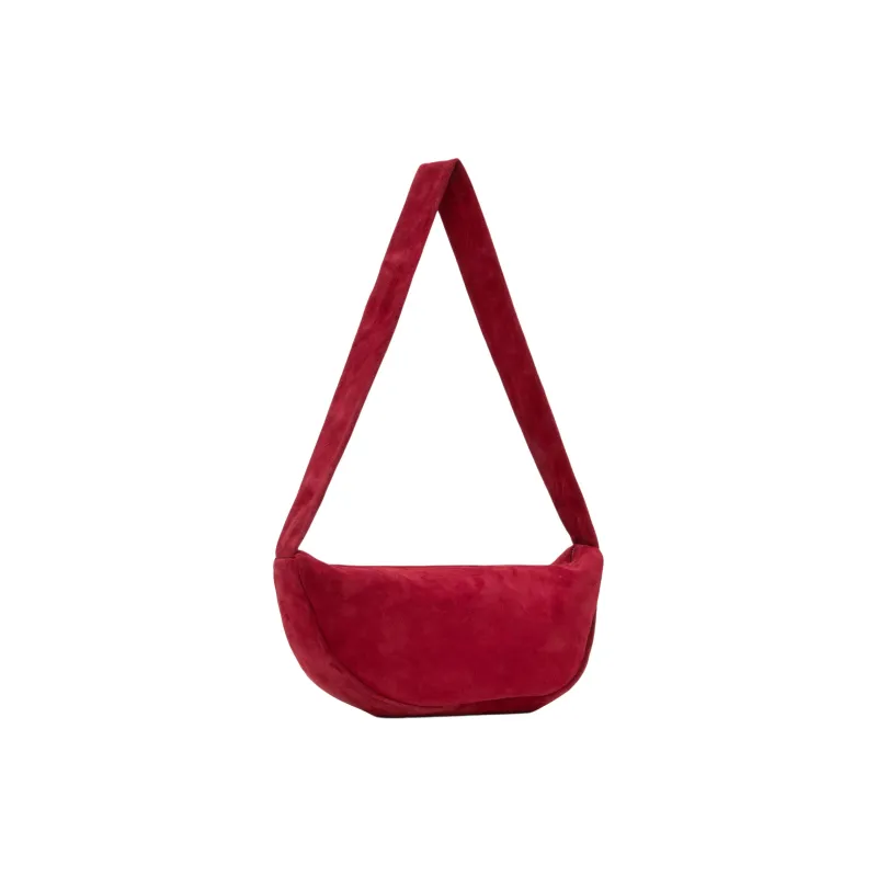 ST. AGNI Suede Shoulder Bag Women's Burgundy-1