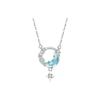 Di Su Xing 925 Sterling Silver Zircon Necklaces Women's