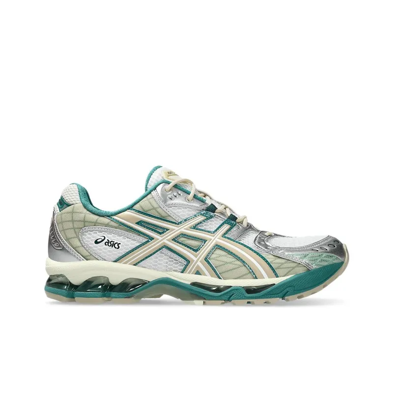Asics GEL Nimbus 10.1 Anti Slip Wear Resistant Low Top Casual Running Shoes Unisex White Green-1