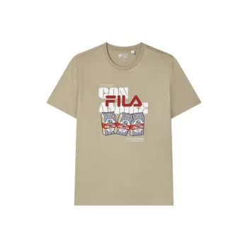 FILA SS24 T Shirt Men's Beige Vanilla