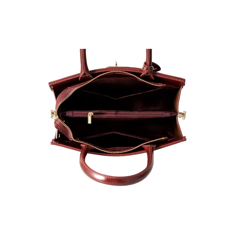 Vigno Synthetic Leather Handbag Regular Women's Red-6