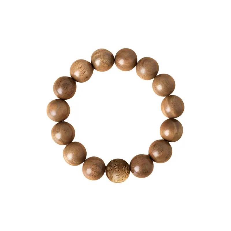 Yi Mingju Green Sandalwood Bracelets Unisex-15