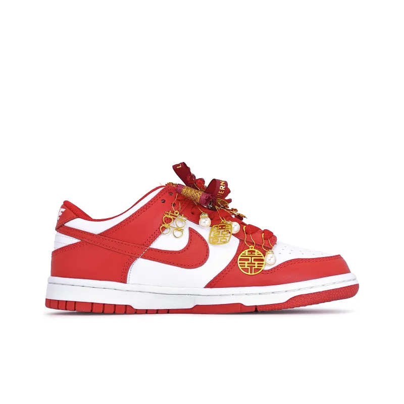 Nike Dunk Anti Slip Wear Resistant Low Top Skateboard Shoes Unisex Red-1