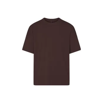 SKIMS JERSEY LOUNGE MENS RELAXED T-SHIRT T-Shirt Men's ESPRESSO/Dark Coffee Color