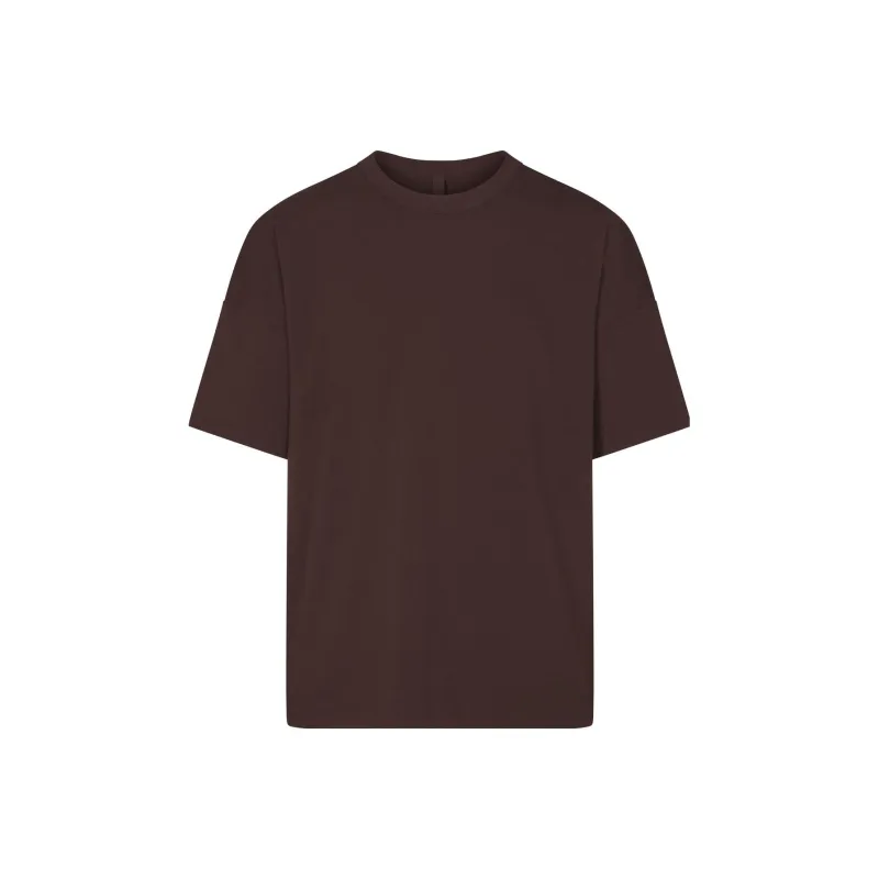 SKIMS JERSEY LOUNGE MENS RELAXED T-SHIRT T-Shirt Men's ESPRESSO/Dark Coffee Color-0