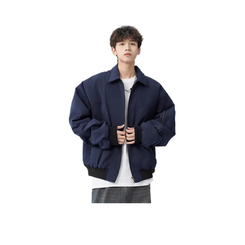 TESTUNG Jackets & Coats Unisex Navy Blue Classic Tone-0