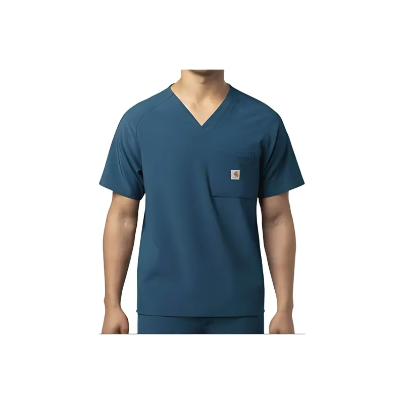 Carhartt C16110 FORCE CROSS-FLEX CHEST POCKET V-NECK SCRUB TOP T-Shirt Regular Men's-1