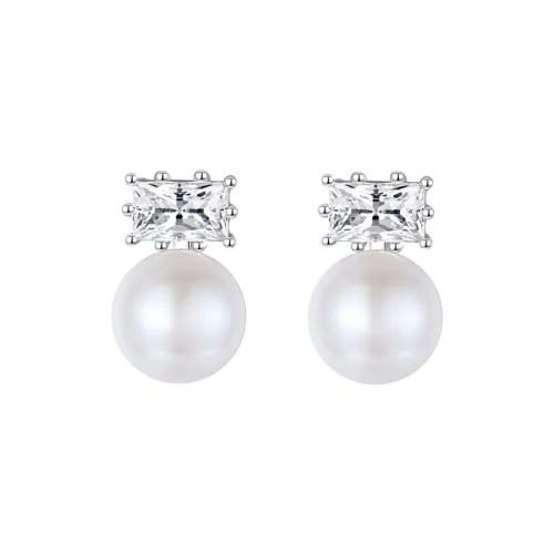 ZHOUBAIFU Pearl Stud Earrings Unisex