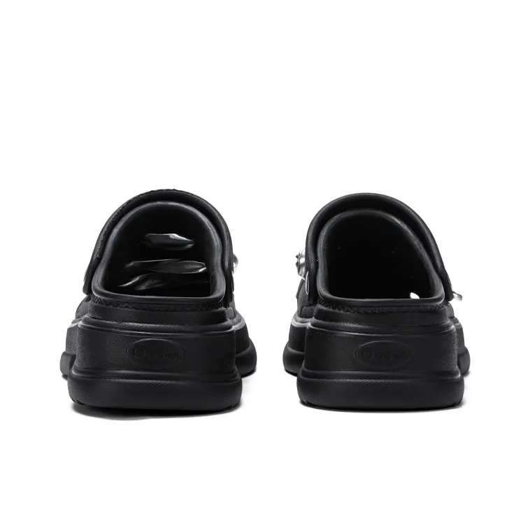 Ouder Sand Open Ended Smiley Collection, Heart Holes All Summer, Blackberry Ice Cream Clogs Women's Black-5