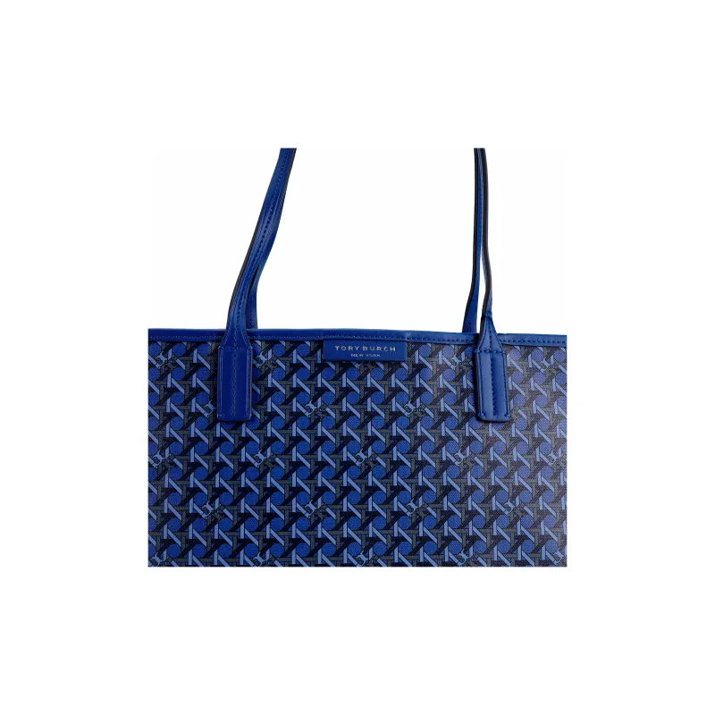 TORY BURCH Canvas Combo Bag, Tote Bag, Shopping Bag, Shoulder Bag, Handbag Small Size Women's Blue-4